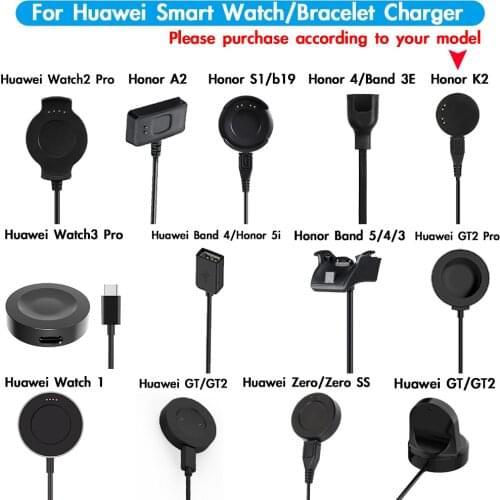 USB Charging Cable Base Smartwatch Adapter For Huawei Watch 2 / 3 Pro / Honor 5i 4 A2 K2 S1 B19 / GT / GT2 Pro / Band 5 4 3 3E