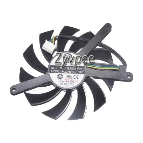 75MM PLD08010S12HH 12V 0.35A 4Wires Replacement GTX460 2WIN GTX 560 TI Video Fan