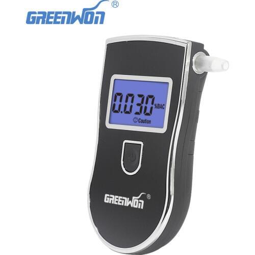 GREENWON 2019 High precision digital breathalyzer 818 breath alcohol tester with blue backlight & LCD display