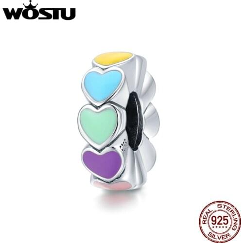 WOSTU Candy Honey Love Charms 925 Sterling Silver Fit Original Bracelet Pendants For Women DIY Original Fine Jewelry BKC1838