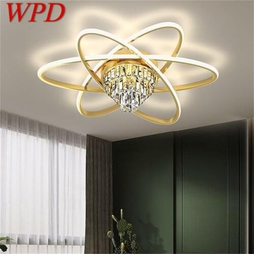 WPD Brass Ceiling Light Modern Creative Luxury Crystal Lamp LED Fixtures Decorative For Home