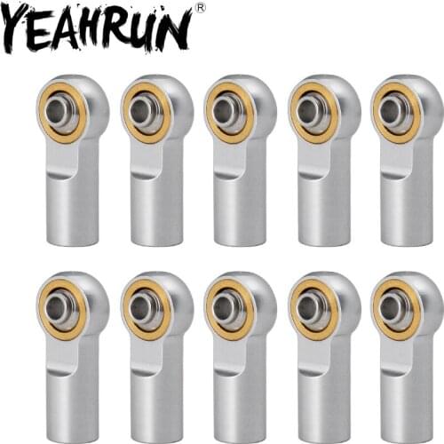 YEAHRUN 10Pcs Metal Alloy M4 Link Rod Joint Ball Ends for AXIAL SCX10 D90 Tamiya CC01 1/10 RC Crawler Car Truck Accessories Part