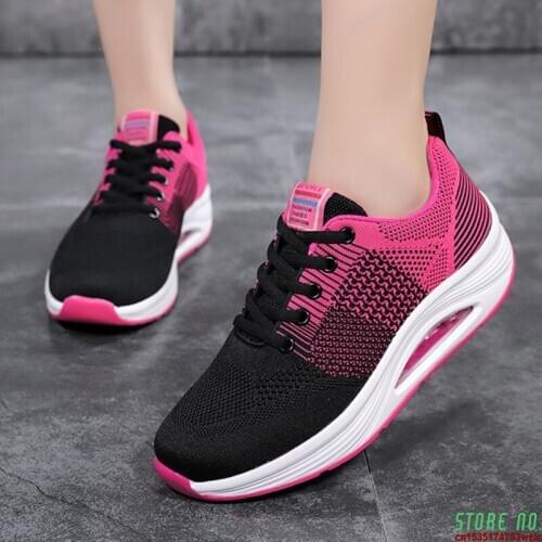 New Fashion Women Shoes Healthy Fitness Shoes Breathable Platform Sneakers Lose Weight Rocking Sport Shoes Women Swing Shoes
