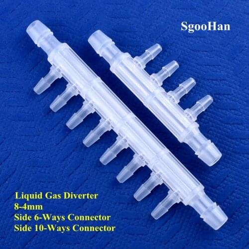 1~50pcs Food Grade PP Side 6Ways 10Ways Hose Connector Aquarium Tank Air Pump Liquid Gas Diverter Garden Irrigation Pagoda Joint
