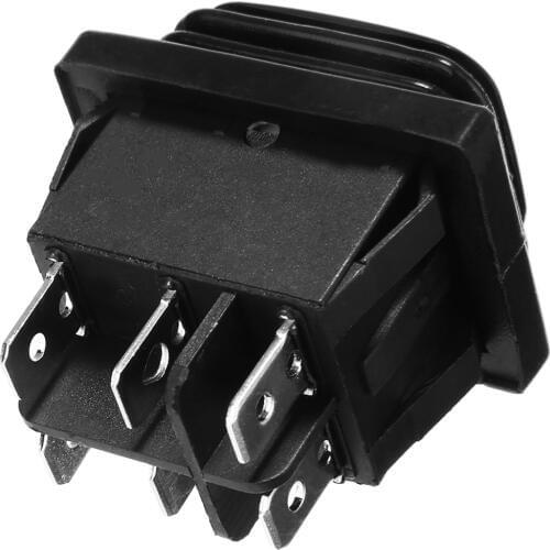 1pcs Black Rocker Switch Power Switch ON-OFF-ON 3 Position 6 Pins Switch 16A 250V AC 20A 125V AC for Car Boat Motorcycle