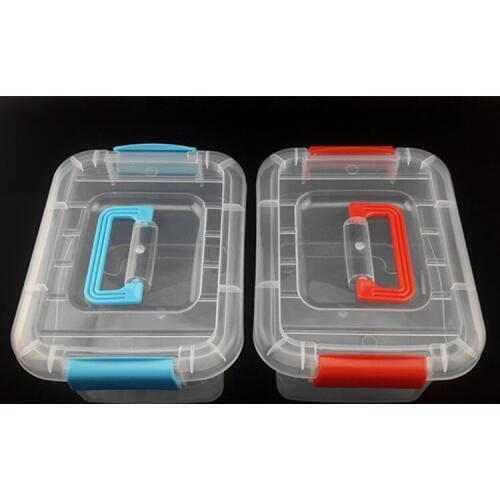 1PC DIY desktop storage box Transparent Plastic Storage Box Jewelry Organizer Holder Cabinets Box Random Color EJF 0670