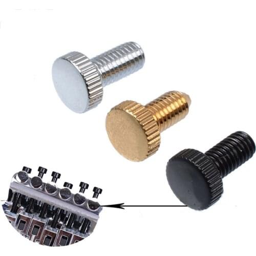 1pc Electric Double System Tremolo Bridge Fine Tuning Screws Thread For Electric Guitar Black Gold Silver