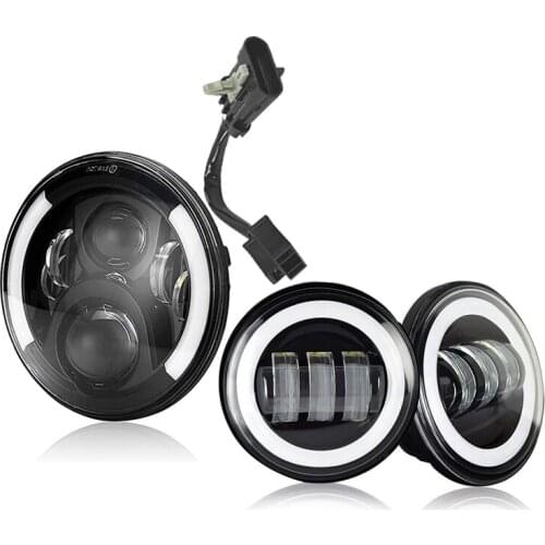 7 Inch LED Headlights Mounting Bracket DOT Motorcycle Headlamp Kit For Street Glide Road King Electra Glide Tri Cvo Heritage