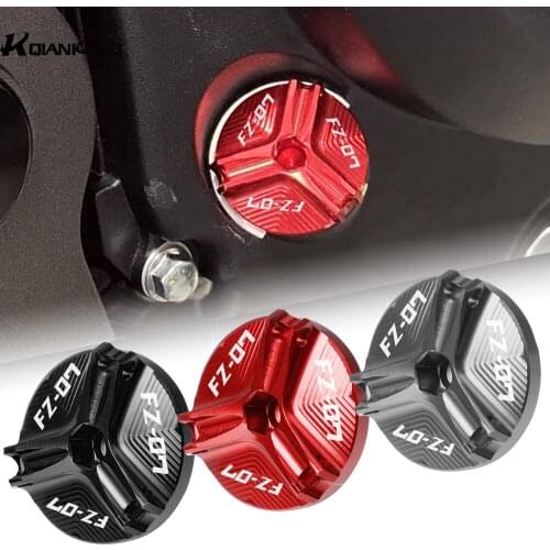 For Yamaha FZ 07 2015-2016 Motorcycle Accessories Aluminum Engine Oil Drain Plug Sump Nut Cup Plug Cover Screw with Logo FZ07