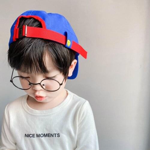 Korean Trend Kids Baseball Caps Personality Simple Solid Color Cap For Boys Girls Casual Letter Adjustable Toddler Baby Hats
