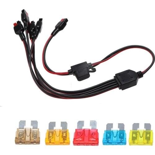 11PCS Standard Car Automobile Fuse Box Blade Type In Line Fuse Holder Power Socket 14AWG 5A 7.5A 10A 15A 20A