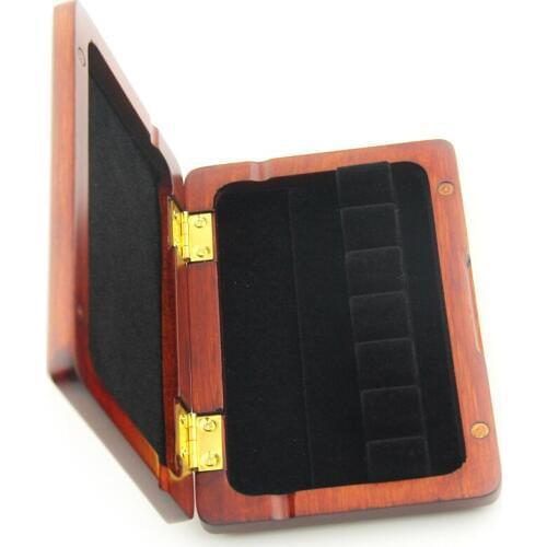 Natural Wooden Bassoon Reed Box Case Holder for 6 Reed Hold Protect Against Moisture
