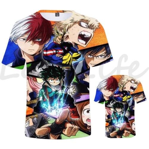 My Hero Academia T Shirt Baby 3D Print Tees Tops Anime Childrens T-shirts Hip Hop Harajuku Kid Tshirt Sportswear Short Sleeves