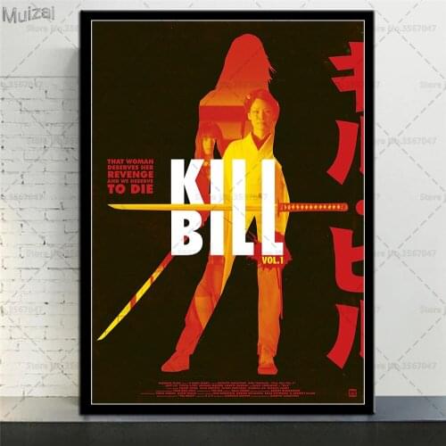 Art Poster Quentin Tarantino Movie Reservoir Dogs Kill Bill Pulp Fiction Canvas Painting Wall Pictures Print for Room Home Decor