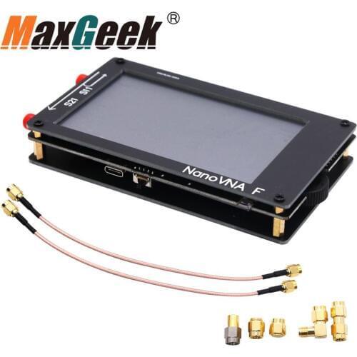 Maxgeek 4.3inch LCD Screen HF VHF UHF VNA Vector Network Analyzer Kit 50KHz-1000MHz 4.3" LCD Display Glass Fiber Case NanoVNA-F