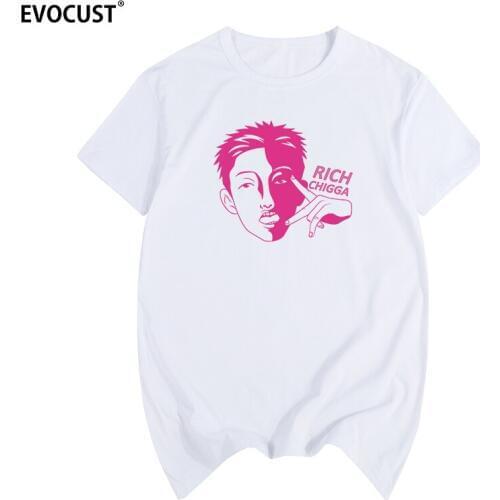 Rich chigga hiphop Summer print T-shirt Cotton Men T shirt New women TEE fashion