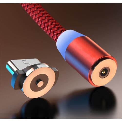 3M Magnetic Micro USB Cable For Samsung Android Mobile Phone Type-c Charging For iPhone 11 XS 8 7 Magnet Charger Wire Cord 1m