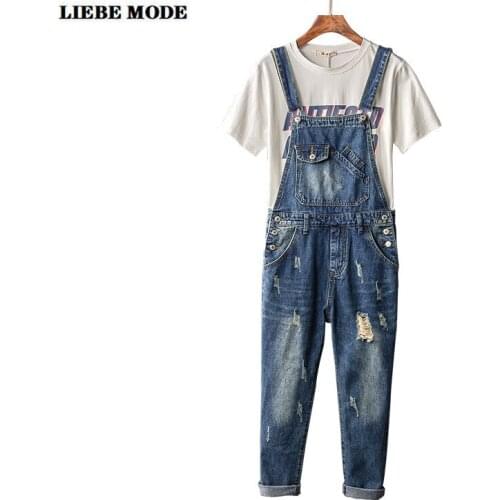 Mens Fashion Suspender Bib Cargo Pants Pockets 2020 Mens Hip Hip Denim Jumpsuit Men Plus Size Ripped Jeans Overalls Rompers 5XL