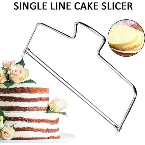 Stainless Steel Cake Cutter Single Double Wire Adjustable Cake Bread Divider Slicer Cutting String Kitchen Baking Tool