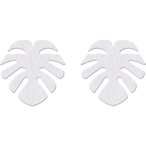 Wholesale 10Pair pendientes mujer 2018 New Fashion Monstera Leaf Stud Earrings For Women Summer Jewelry Palm Tree Brincos