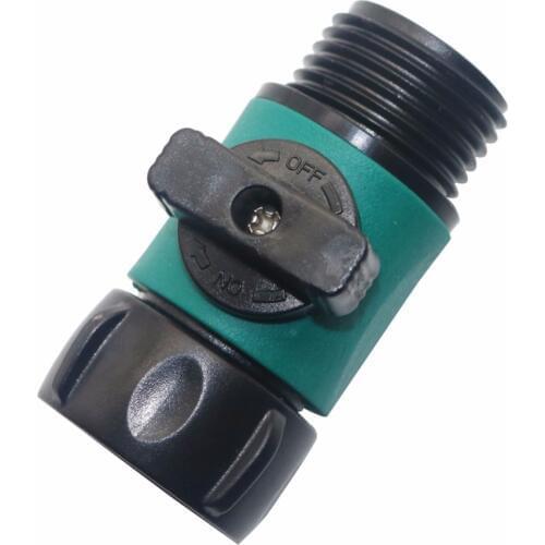 5 Pcs Garden Hose Valve Tap Pipe Compatible 3/4" 2-Way Connector Valve Fitting Adapter Tool Watering Supplies