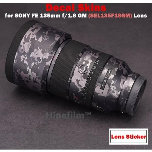 FE 135mm F1.8 G Master Lens Premium Decal Skin for SONY FE 135mm f/1.8 GM E-Mount Lens Protector Anti-scratch Cover Film Sticker