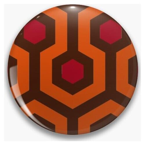 Hexagonal Hotel Horror Soft Button Pin Metal Gift Cartoon Creative Badge Collar Hat Decor Women Funny Cute Clothes Brooch