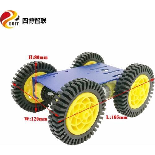 SZDOIT C101 Mini 4WD Smart Robot Tank Car Chassis Kit Metal Panel Robotic Frame TT Motor DIY Educational Toy