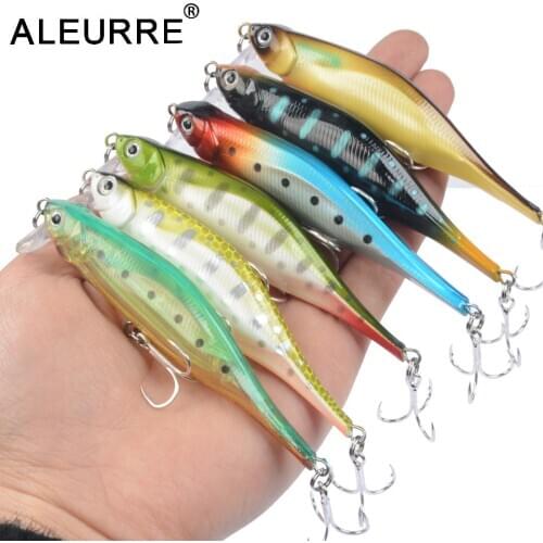 10cm/12g Quality Minnow Good Hooks Hard Bait Sinking Wobbler Crankbait Fishing Lure For Bass Trout Perch