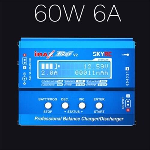 Original NEW SKYRC iMAX B6 V2 60W 6A Lipo Battery Balance Charger LCD Display Discharger supports DJI Mavic/Inspire Battery