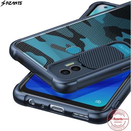 Rzants For Tecno Spark 7 Spark 7P Case Hard [Camouflage Lens] Lens Protect Slim Crystal Clear Cover