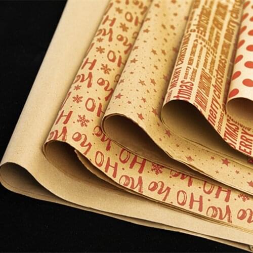 10 Pieces 50 * 70cm Gift Wrapping Paper Ins Wind Birthday Gift Christmas Gift Decoration Wrapping Paper Diy Bag Kraft Paper