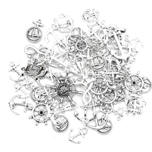 100pcs Mixed Zinc Alloy Jewelry Accessories Finding DIY Metal Pendant Handmade Charm Necklace Jewelry making Bracelets Pendant