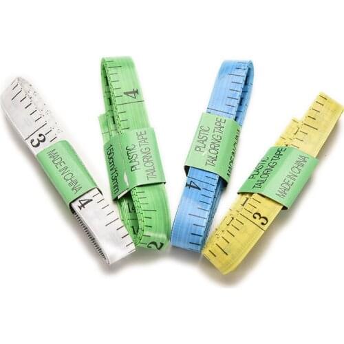 2 Pcs/lot 60 Inch 1.5 M Soft Flat Body Measuring Ruler High Quality Sewing Tailor Tape Measure Random Color