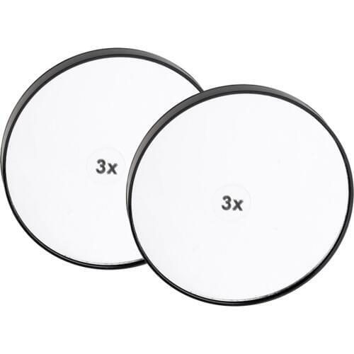 2pcs Travel Wall Suction Mirror Magnifying For Makeup Cosmetic Bedroom Shaver Mirror Portable