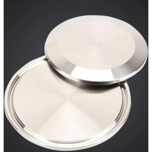 4" OD 102mm SS304 Sanitary Blind Disk Flange End Caps Block Pipe Fittings fits 4" Tri Clamp