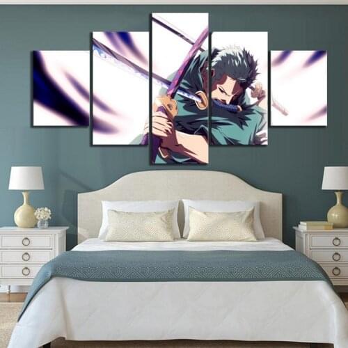 5 Panel One Piece Hd Printed Poster Canvas Painting Modern Anime Pictures For Living Room Home Decor Wall Artwork