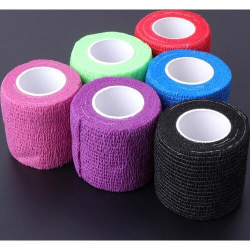 6pcs Disposable Self-adhesive Elastic Bandage for Handle Grip Tube Tattoo