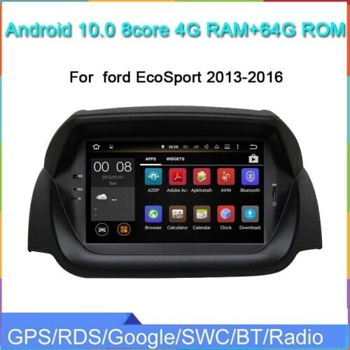 Android 10 car audio gps navigation multimedia player for EcoSport 2013-2016 car radio player head unit wifi USB canbus