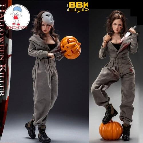 BBK008 1/6 Halloween Late Night Killer Model Killer Girl Mask killer Full Set For 12" Action soldier Figure Toy Dolls Collect