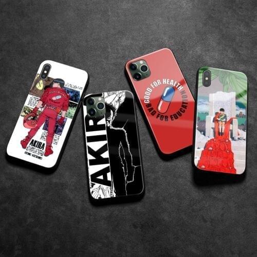 Akira 1988 Film Anime Coque soft silicone Tempered glass Phone case cover for iPhone SE 6 6s 7 8 Plus X XR XS 11 12 mini Pro max