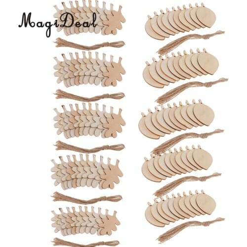 100x Wooden Leaves Hanging Tags Gift Wine Labels Christmas Wedding Favor Tree Hanging Decoration Ornaments