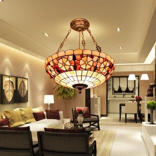 European pastoral Turkish Mediterranean Sea Shell Pendant light living room counter dining room hang lamp