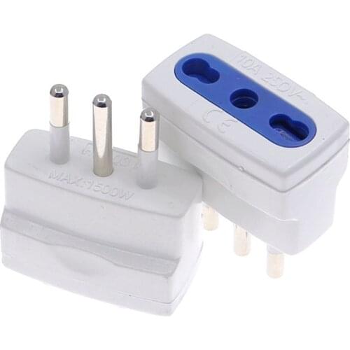 European 2 Pin EU 4.0mm To Italy Mini Travel Plug Adapter Type L Italian Power Plug 250V 10A