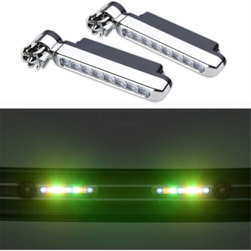 2pcs car daytime running lights 8 LED DRL daylight headlight lamp white wind energy no need external power supply car light wind