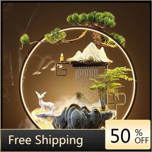 Fountain Buddha Incense Burner Holder Waterfall Backflow Little Monk Inscence Smoke Diffuser Burner Jardin Zen Home Decor AA50XL