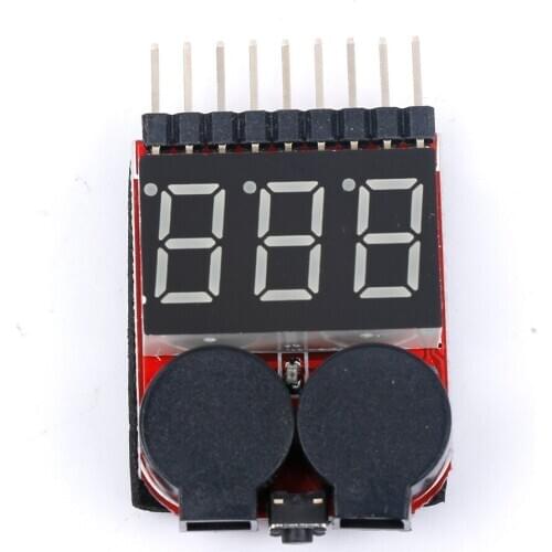 Rc Lipo Battery Low Voltage Alarm 1s-8s Red Buzzer Indicator Checker Tester Led S4w 4*2.5*1.1cm