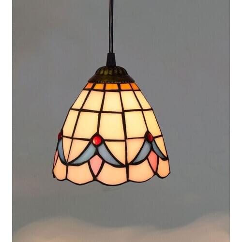 Corridor Corridor Balcony Chandelier Magnolia Flower 15cm European Creative Tiffany Colorful Glass Art Restaurant Bar Counter