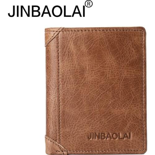Mens Short Genuine Leather Wallet Retro Cowhide Mini Wallet Card Holder Coin Bag Money Bag Photo Holder