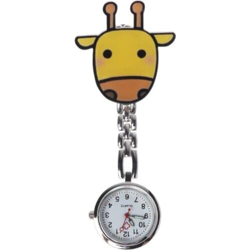 Quartz Nurse Watch Hang Clip Doctor Watches Pocket Watch Cartoon Cute Fashion Silver Pendant Chest Portable Hanging 85LB